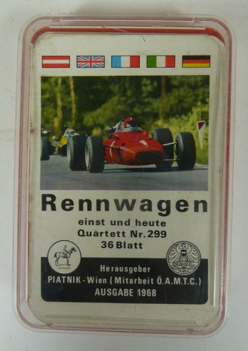 Quartett rennwagen einst und - quartett:, rennwagen,