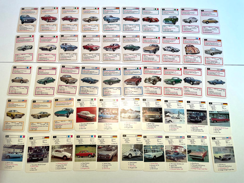 Vintage quartett karten autos - vintage,