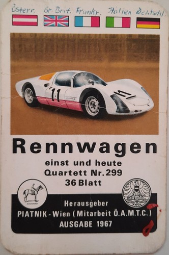 Quartett rennwagen piatnik - rennwagen,